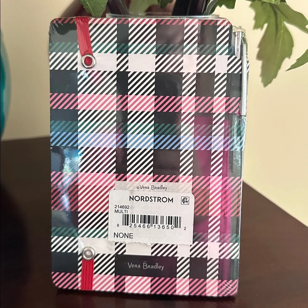 NWT Vera Bradley Kingston Plaid Journal with Pen